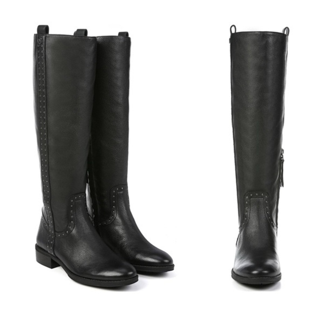 Sam Edelman Prina 2 Riding Boot Black Leather Knee High Equestrian NWOT Size 6.5